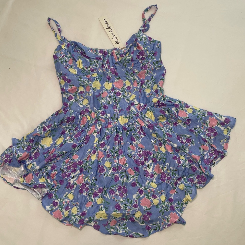 NWT For Love & Lemons Charlene Mini Dress - Picture 3 of 4